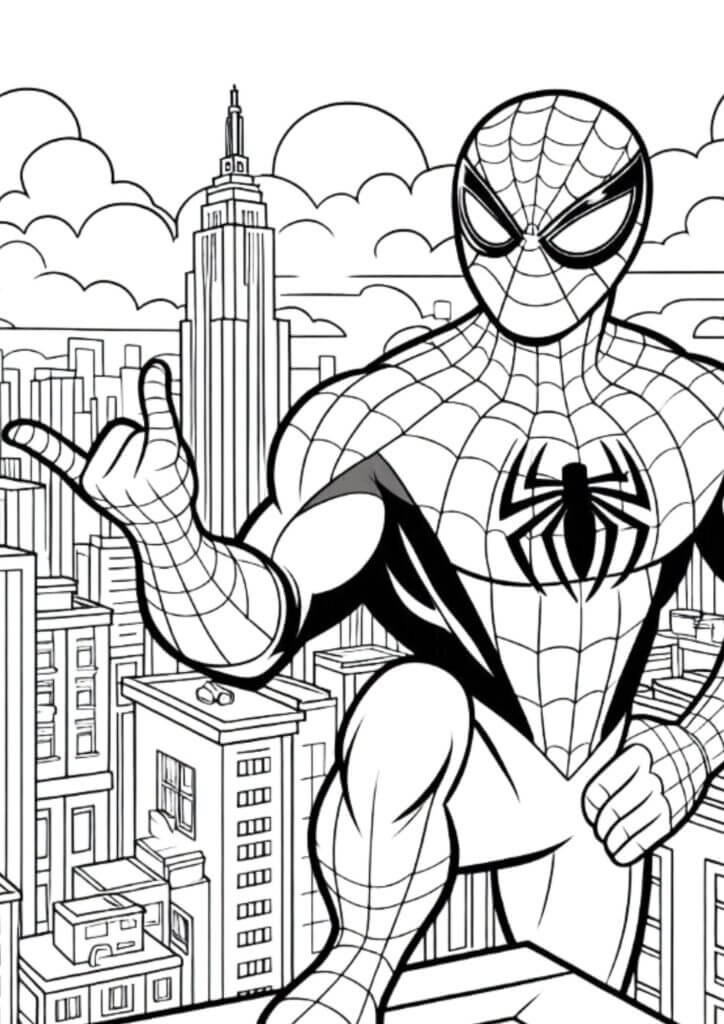 Desenho de Homem-Aranha (Spider-Man) para imprimir