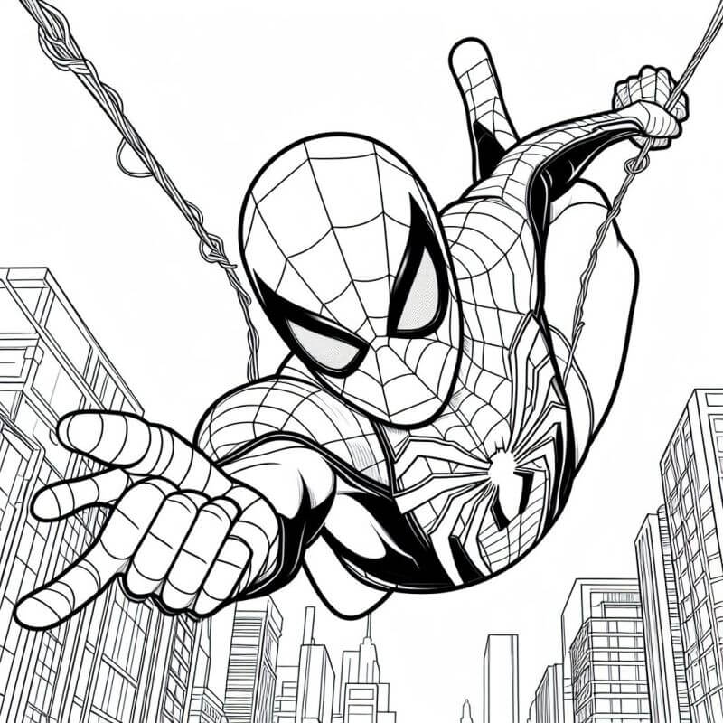 Desenho de Homem-Aranha (Spider-Man) para imprimir
