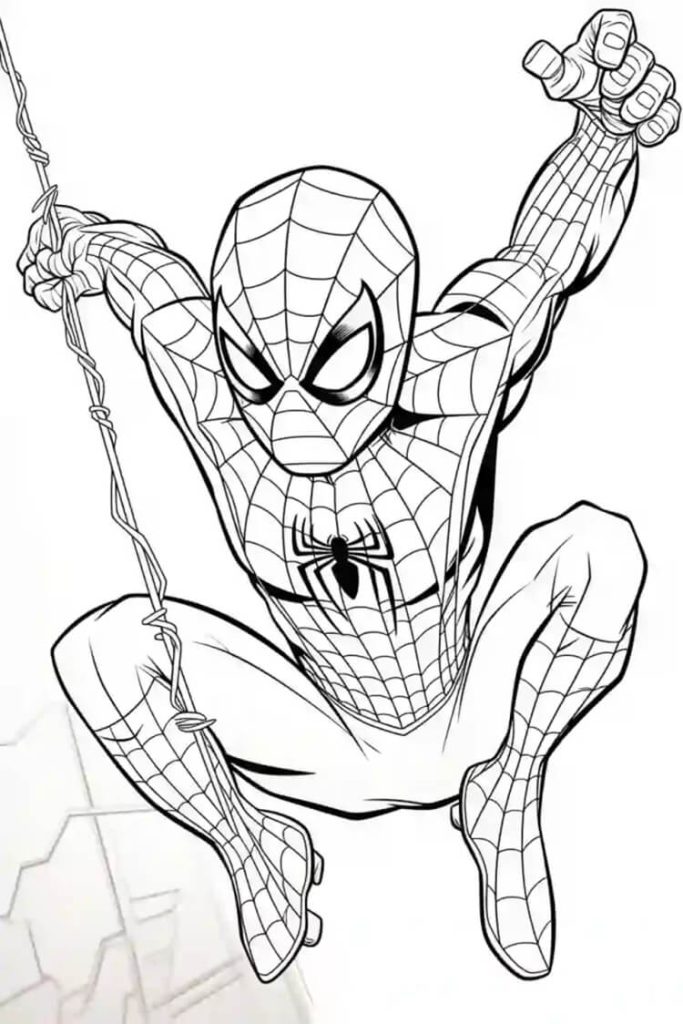 Desenho de Homem-Aranha (Spider-Man) para imprimir