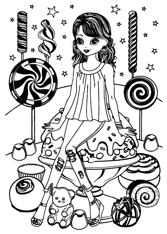 Desenho de Lisa Frank para imprimir