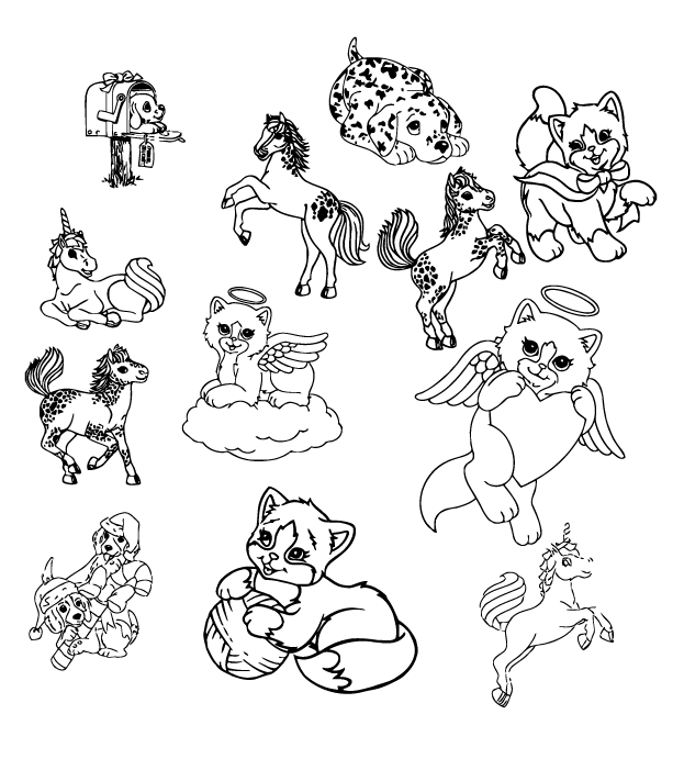 Desenho de Lisa Frank para imprimir