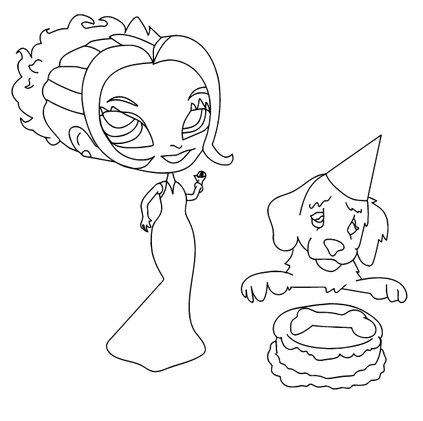 Desenho de Lisa Frank para imprimir