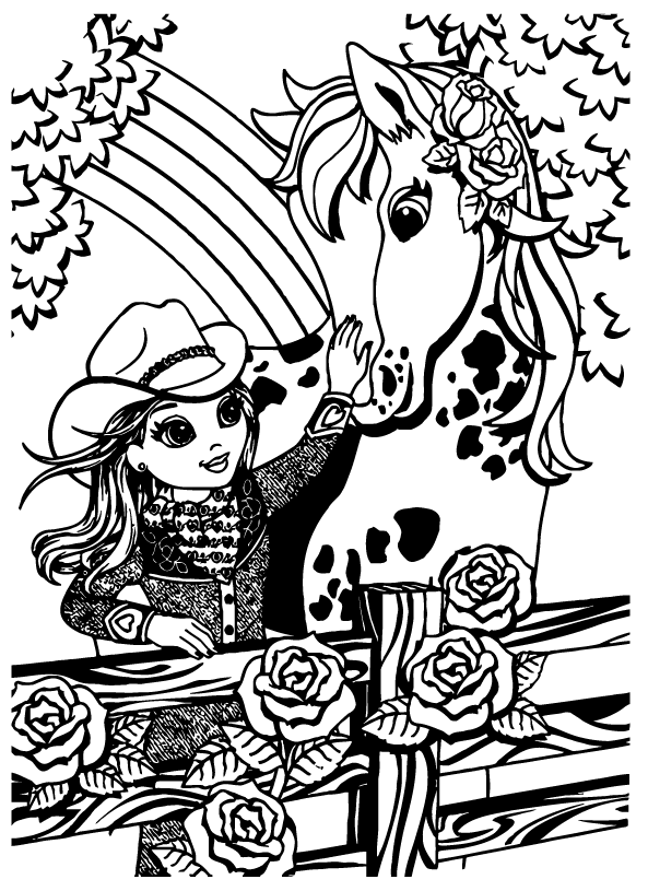 Desenho de Lisa Frank para imprimir