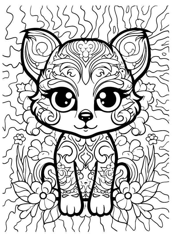 Desenho de Lisa Frank para imprimir