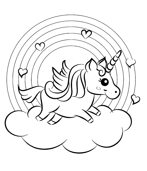 Desenho de Lisa Frank para imprimir
