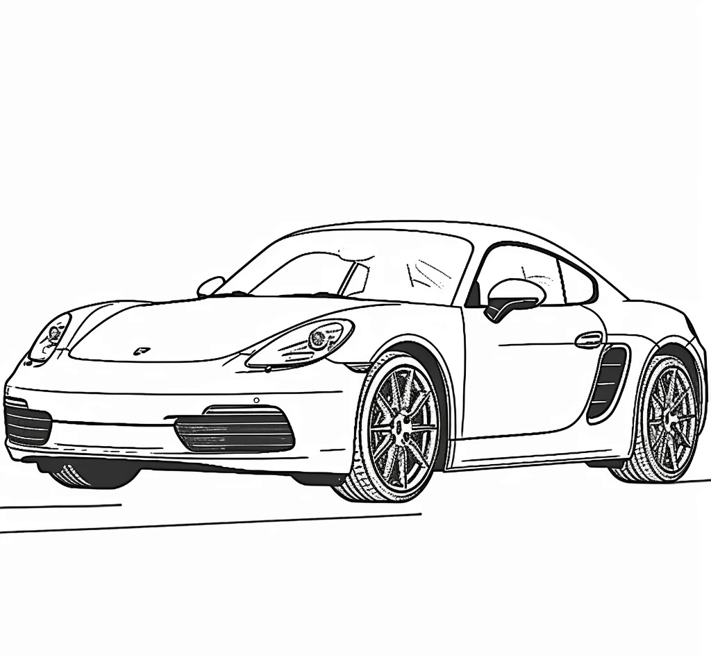 Desenho de Porsche para imprimir