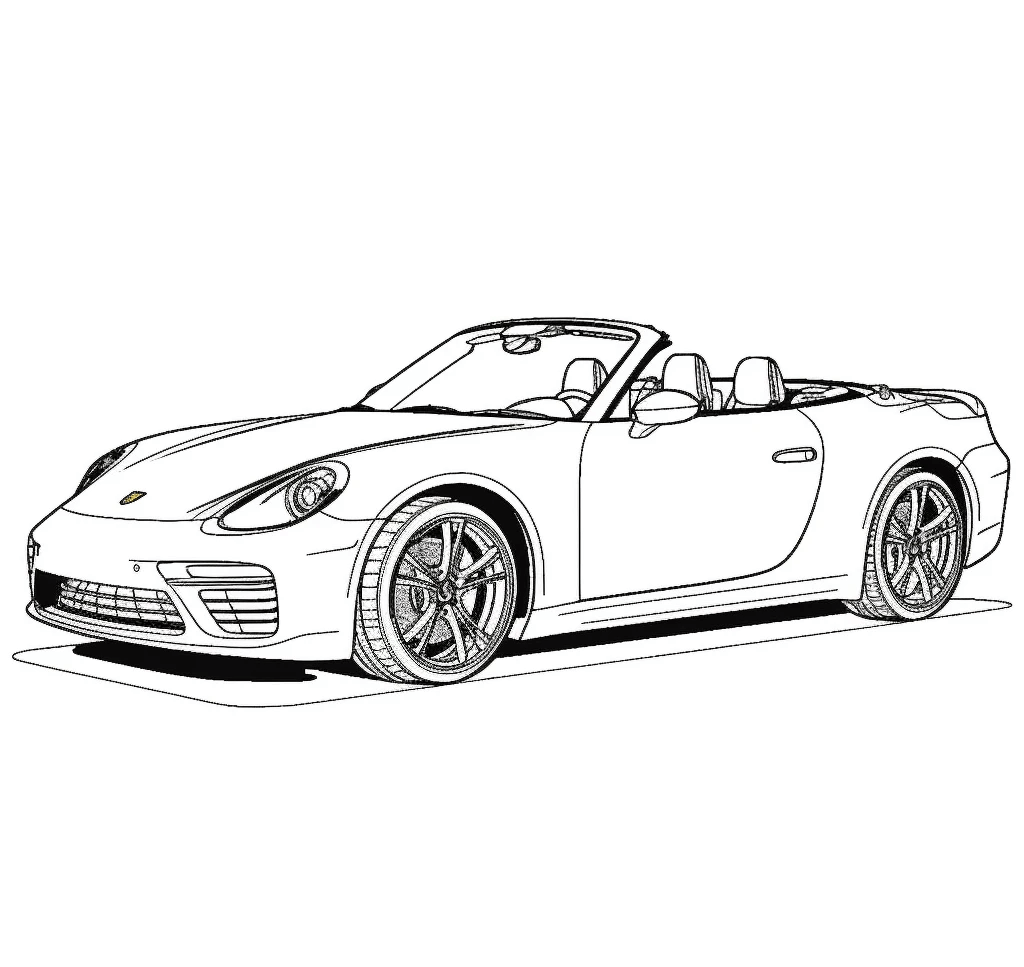 Desenho de Porsche para imprimir