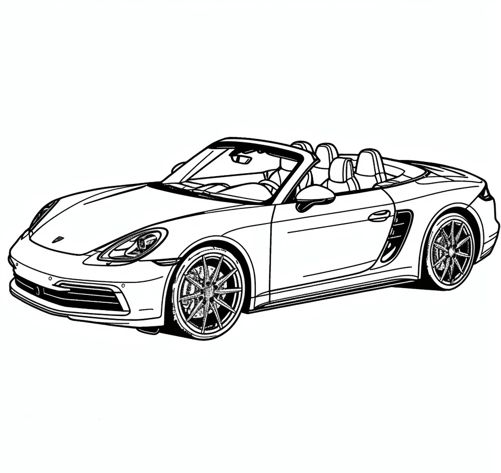 Desenho de Porsche para imprimir