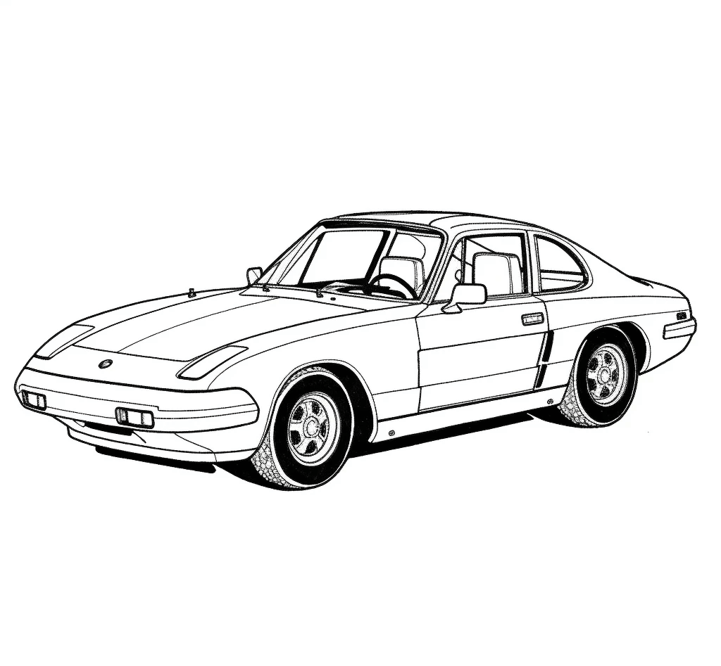 Desenho de Porsche para imprimir