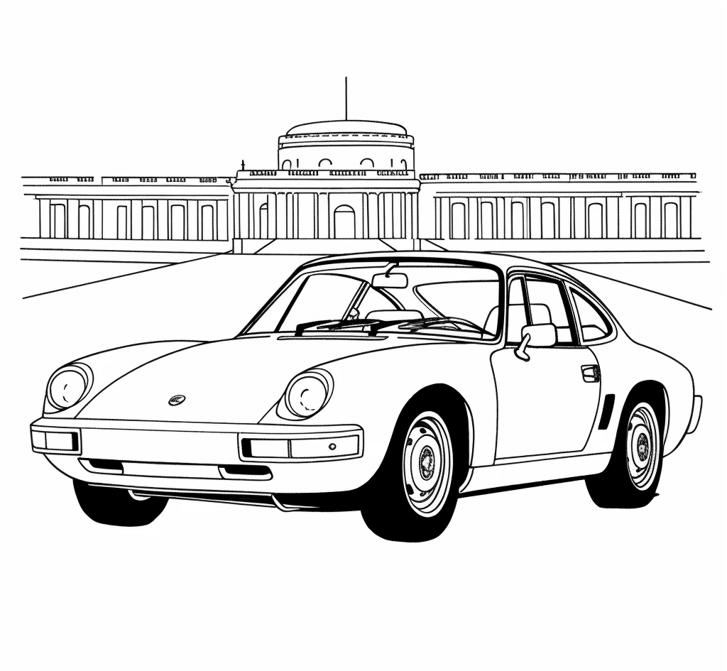 Desenho de Porsche para imprimir