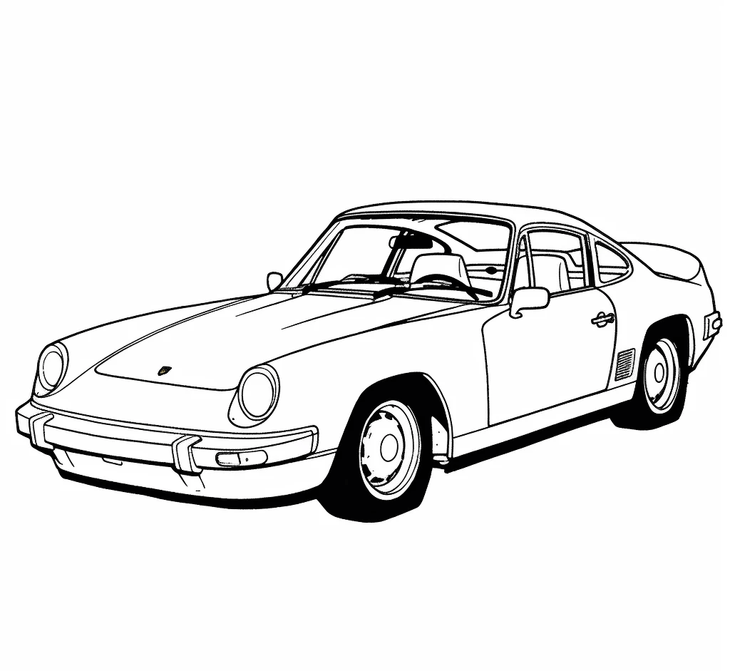 Desenho de Porsche para imprimir
