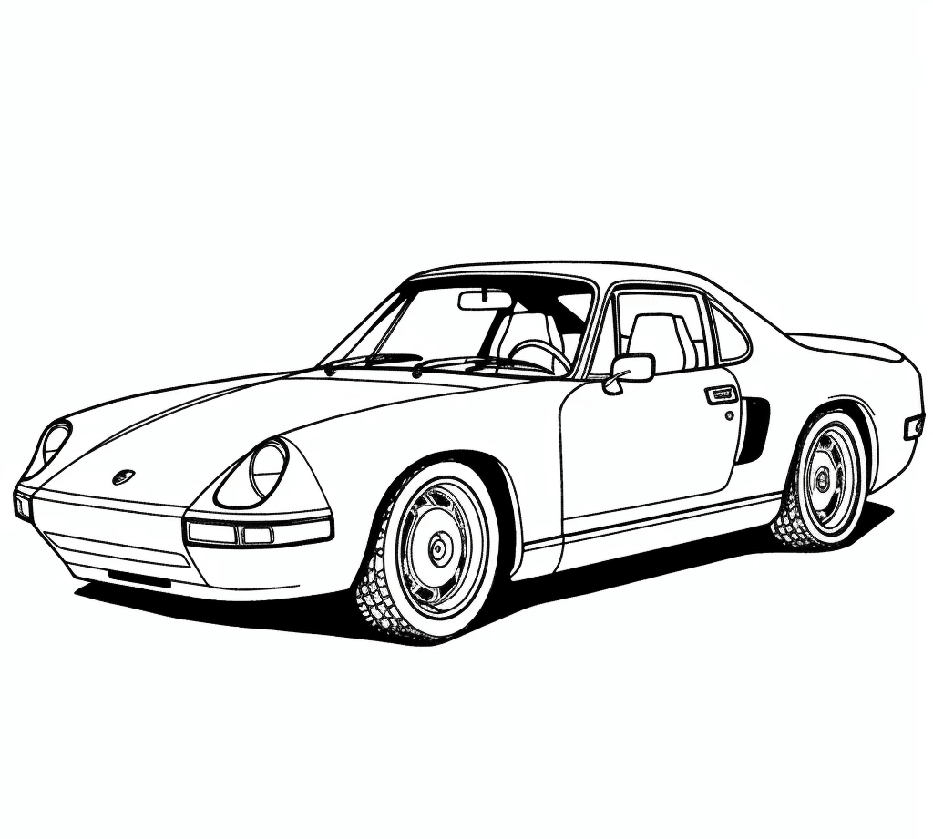 Desenho de Porsche para imprimir
