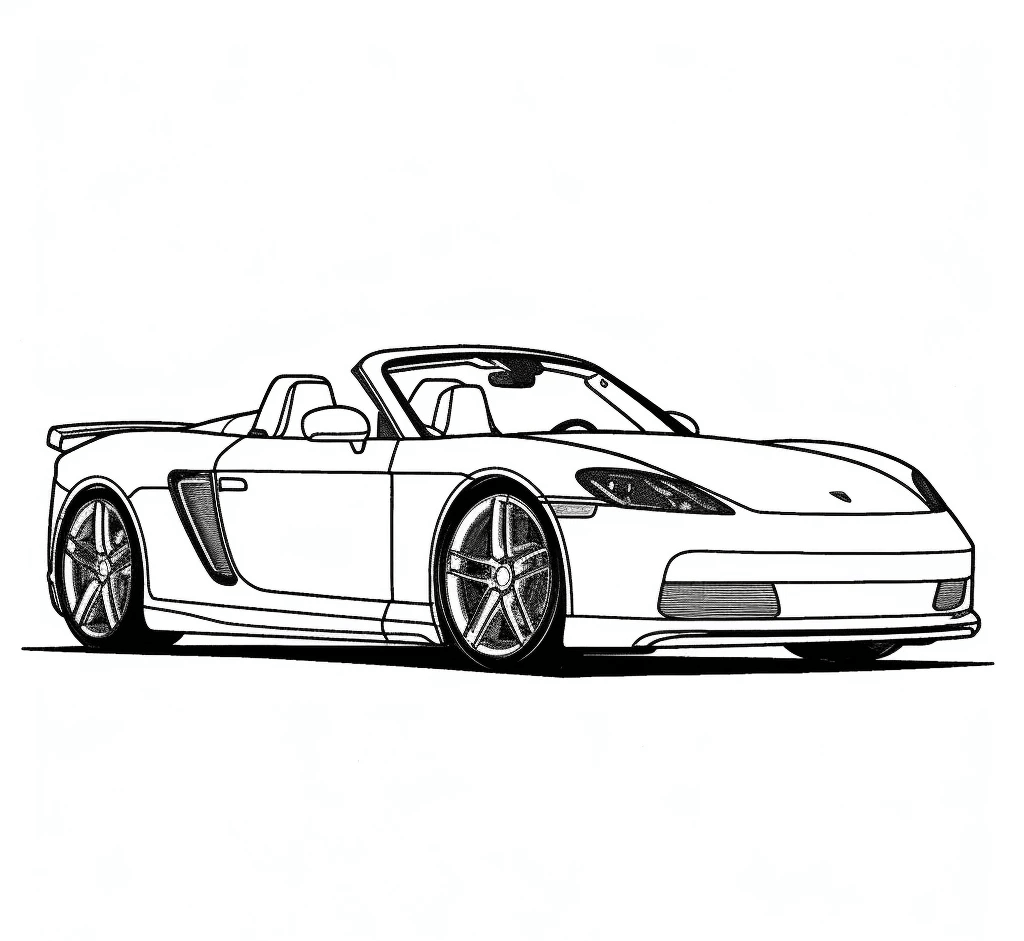 Desenho de Porsche para imprimir