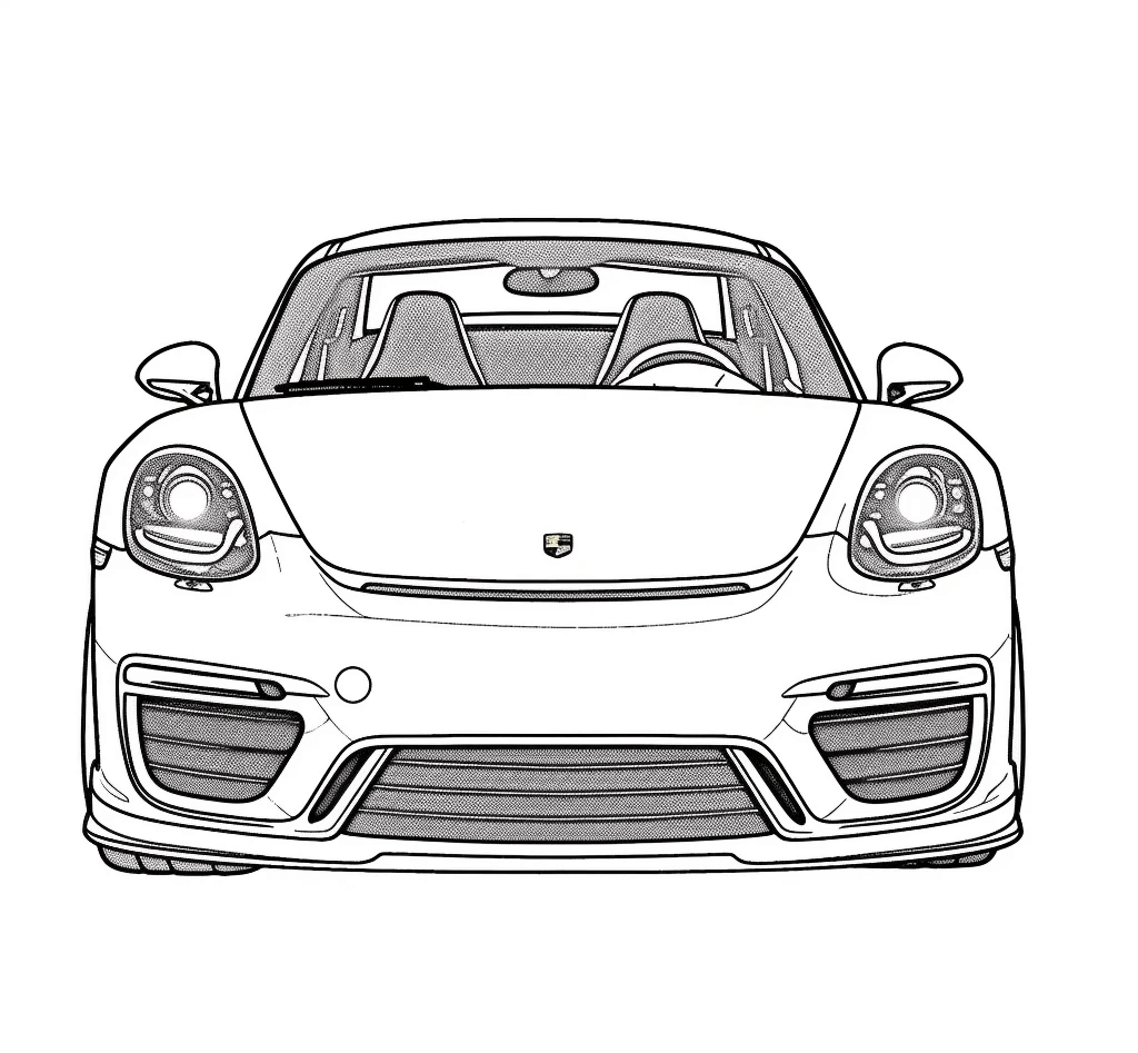 Desenho de Porsche para imprimir