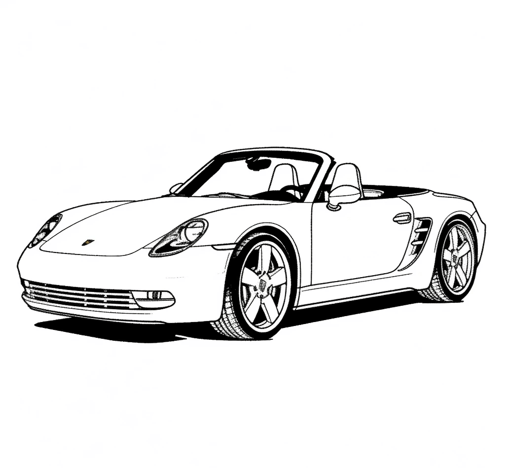 Desenho de Porsche para imprimir