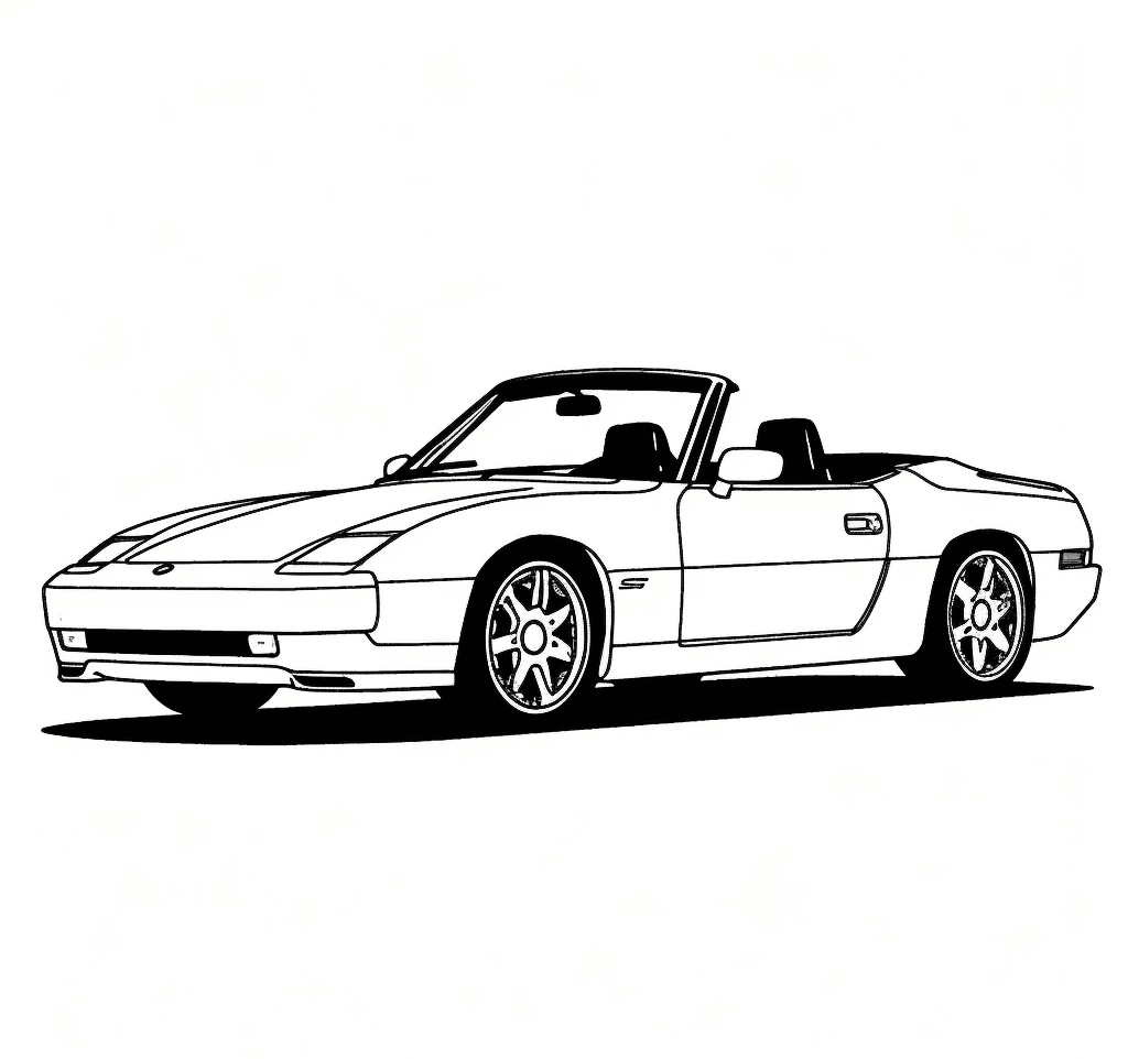 Desenho de Porsche para imprimir