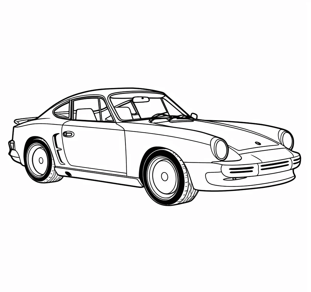 Desenho de Porsche para imprimir