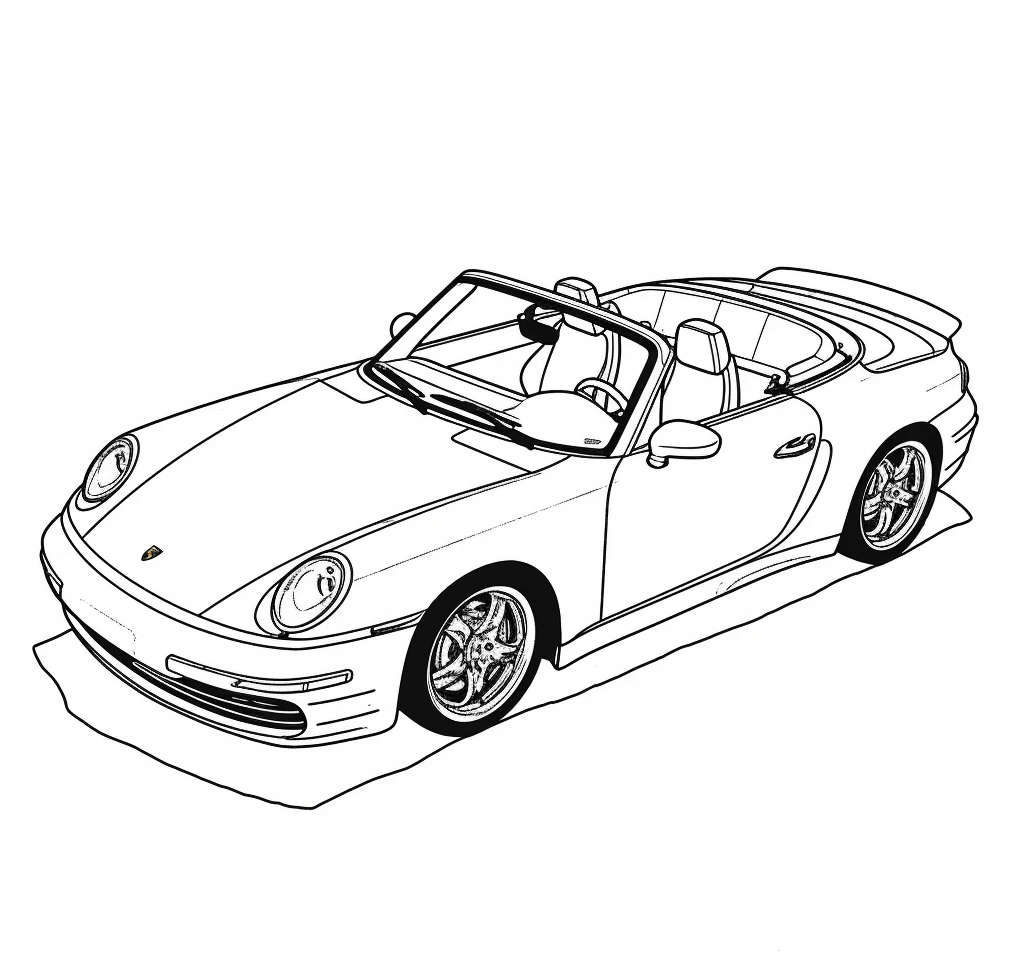 Desenho de Porsche para imprimir