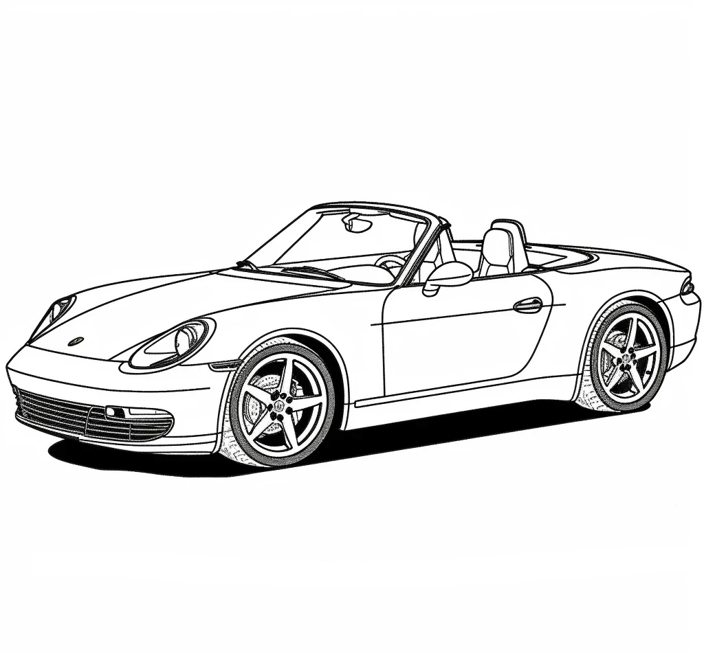Desenho de Porsche para imprimir