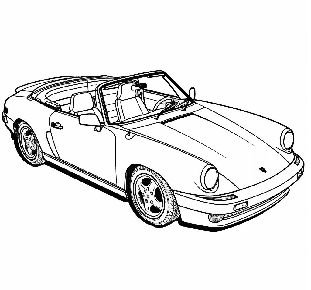 Desenho de Porsche para imprimir
