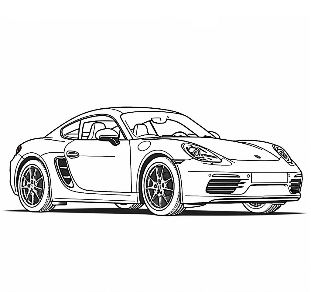 Desenho de Porsche para imprimir