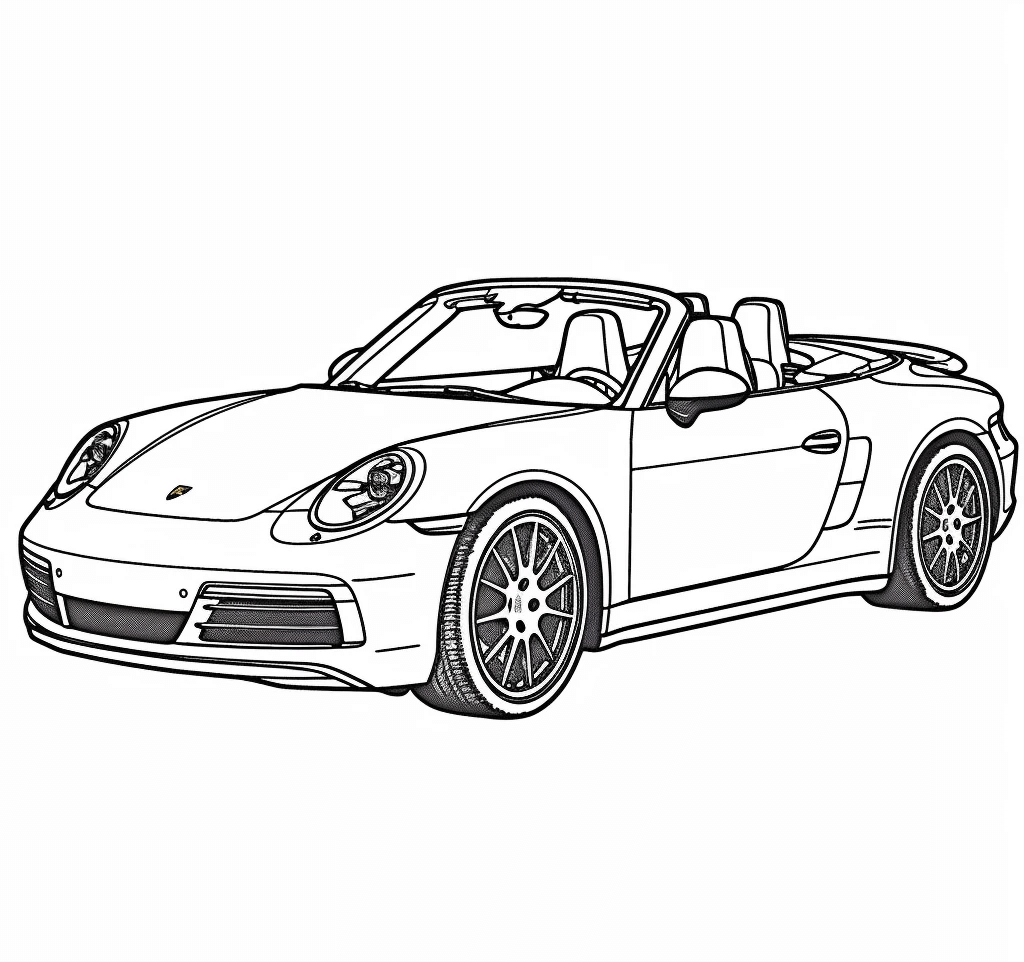 Desenho de Porsche para imprimir
