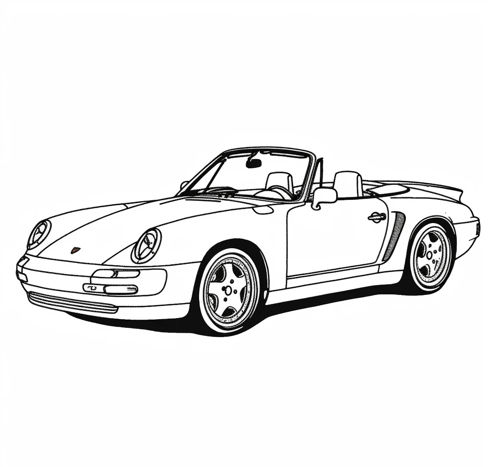 Desenho de Porsche para imprimir