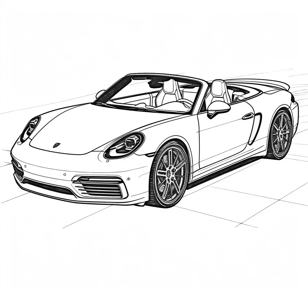 Desenho de Porsche para imprimir