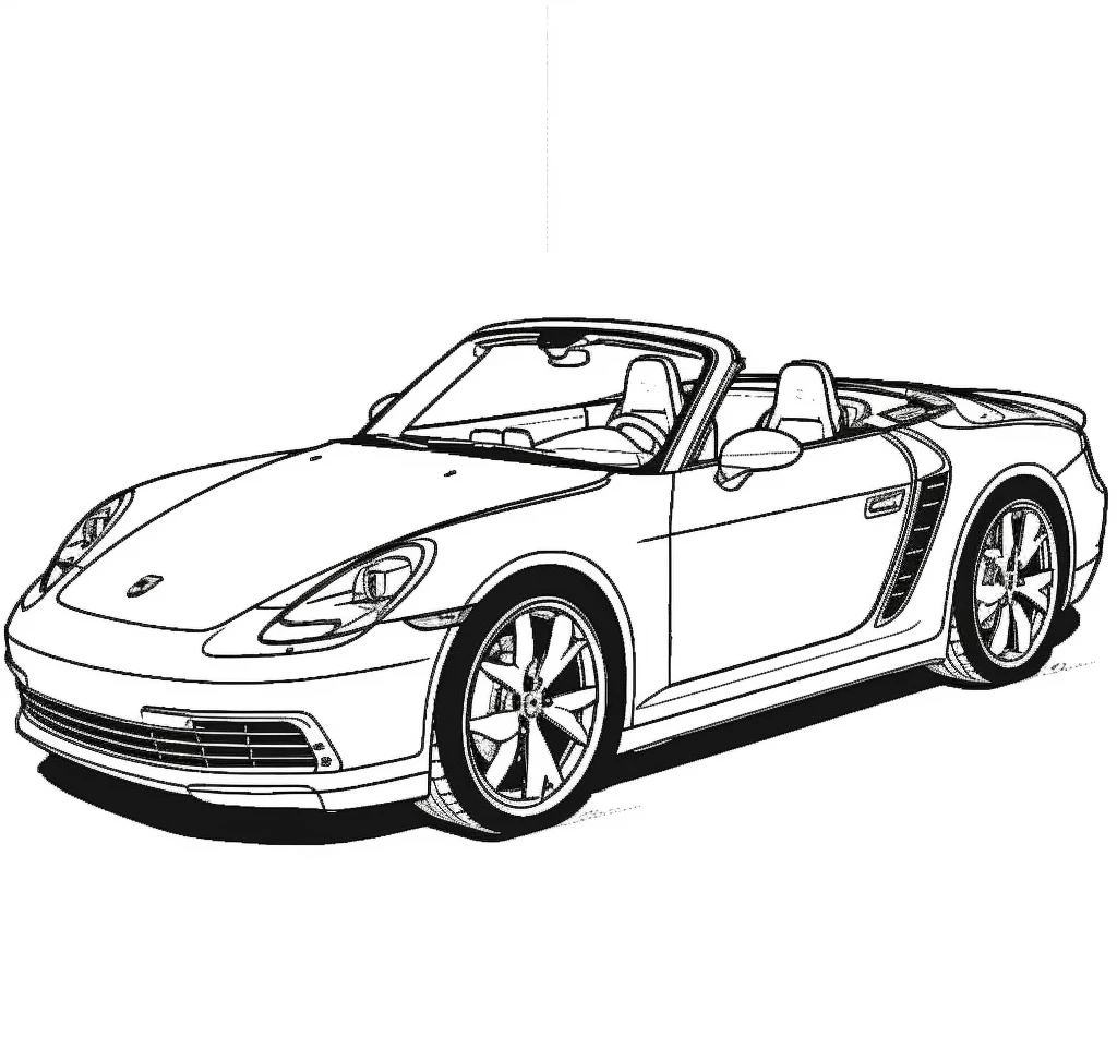 Desenho de Porsche para imprimir