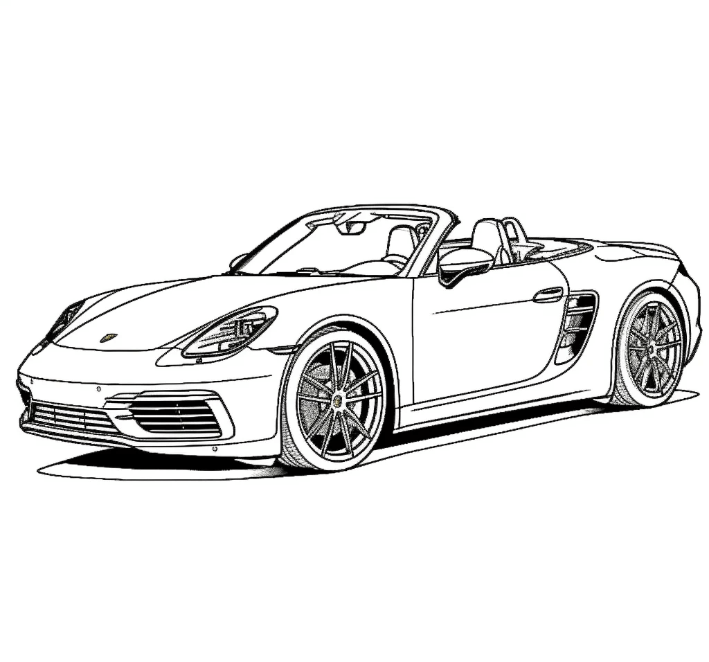 Desenho de Porsche para imprimir