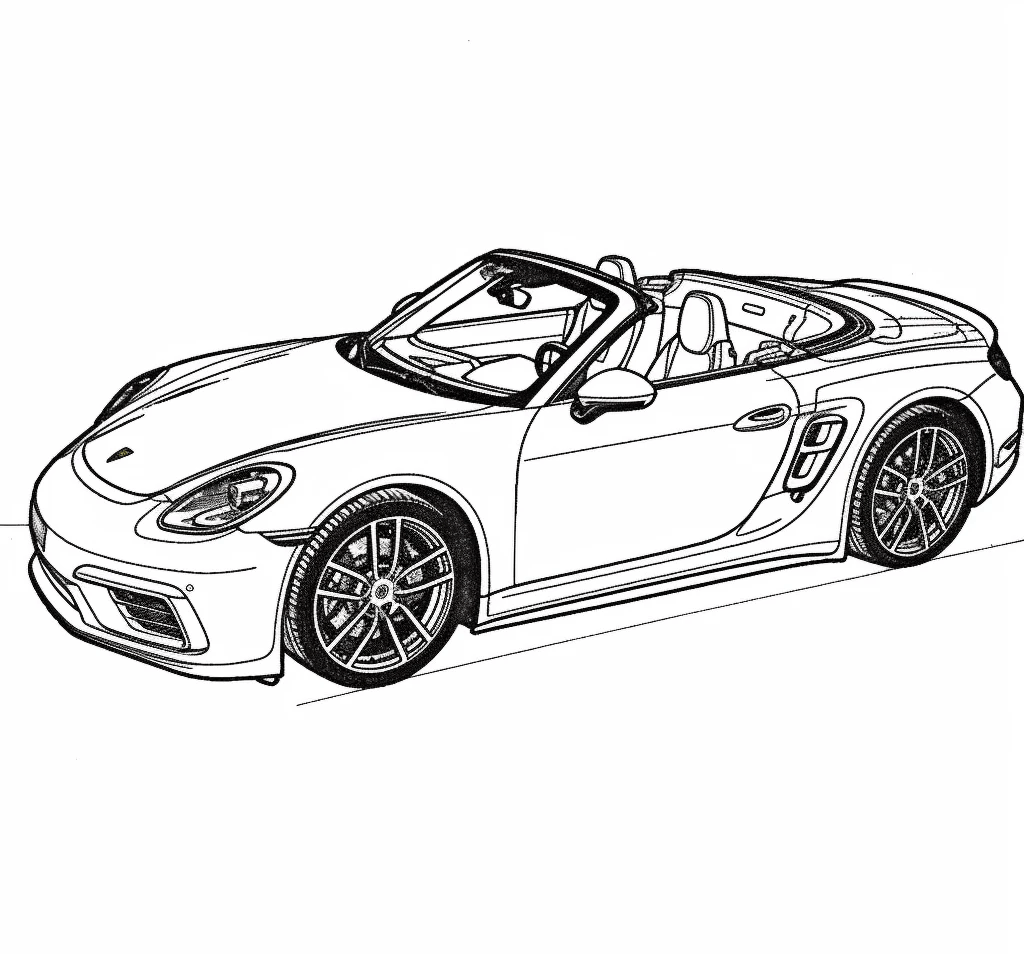 Desenho de Porsche para imprimir