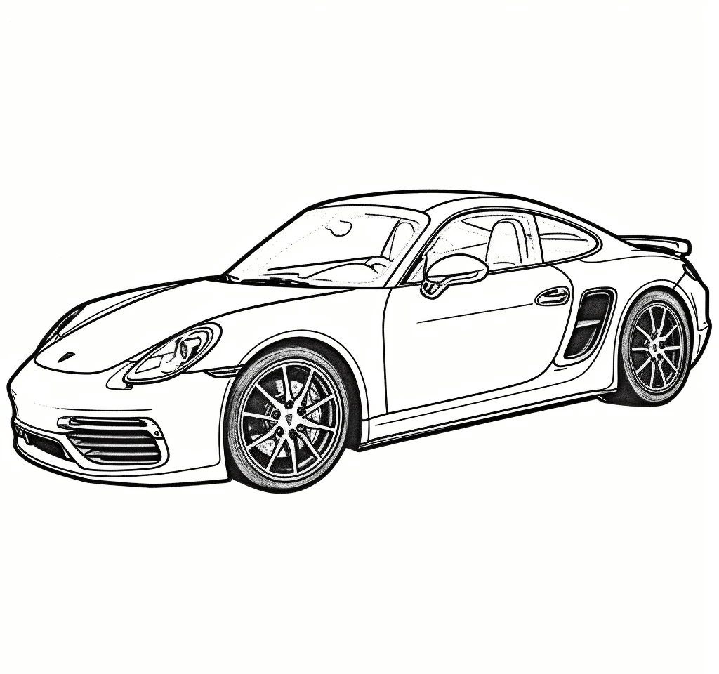 Desenho de Porsche para imprimir