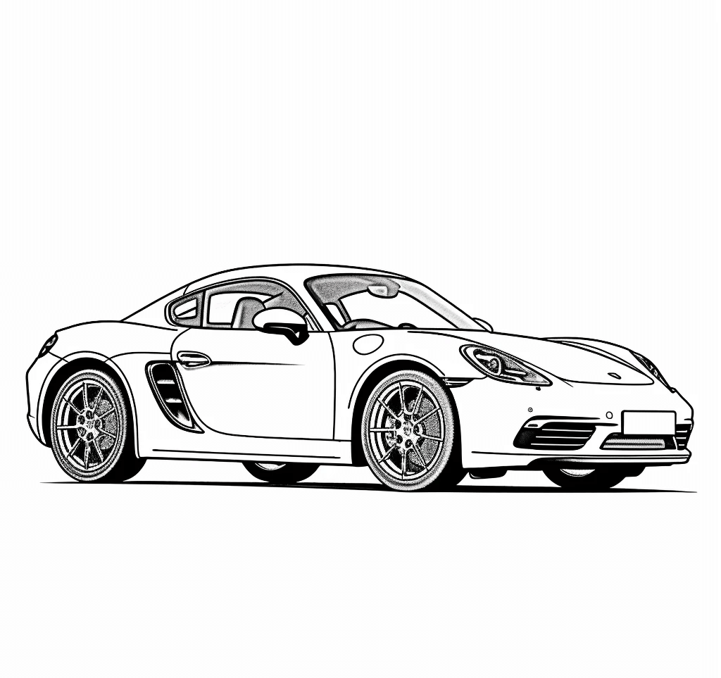 Desenho de Porsche para imprimir