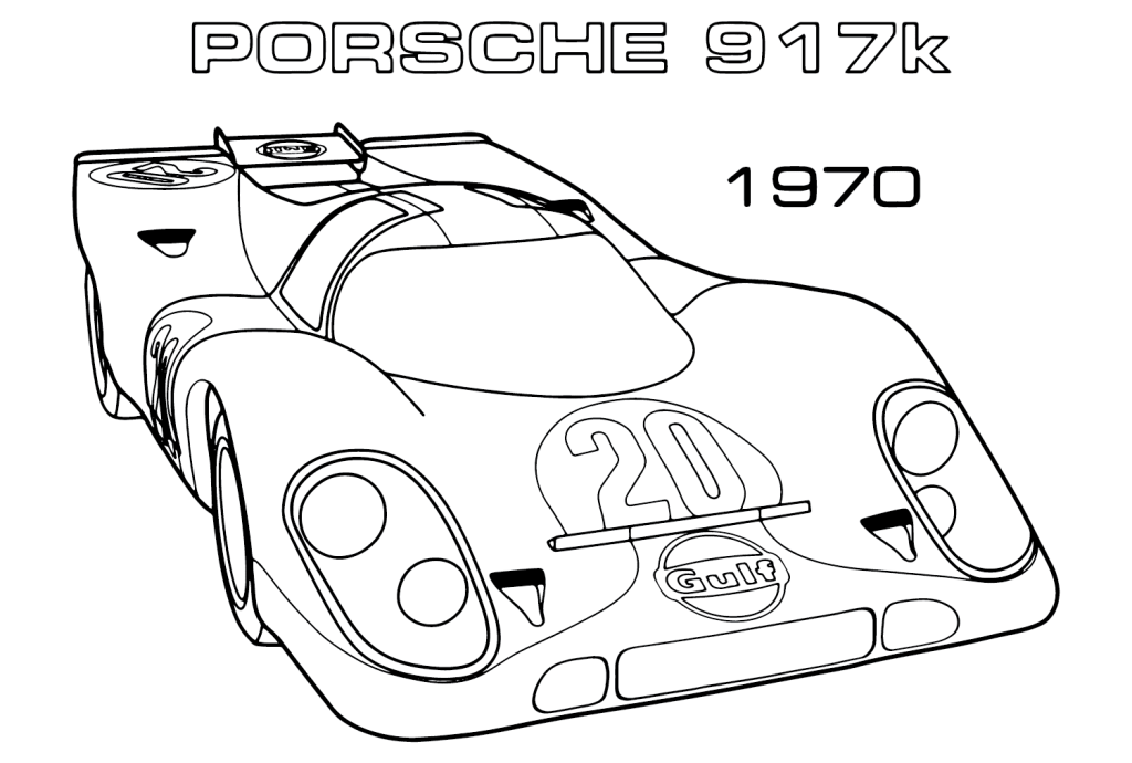 Desenho de Porsche para imprimir