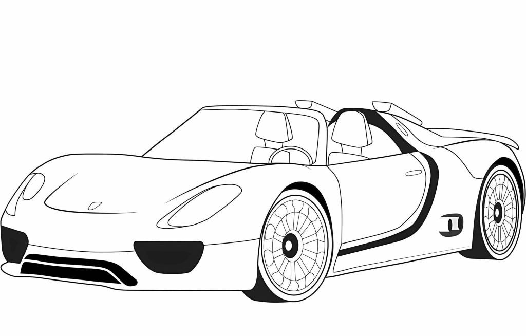 Desenho de Porsche para imprimir