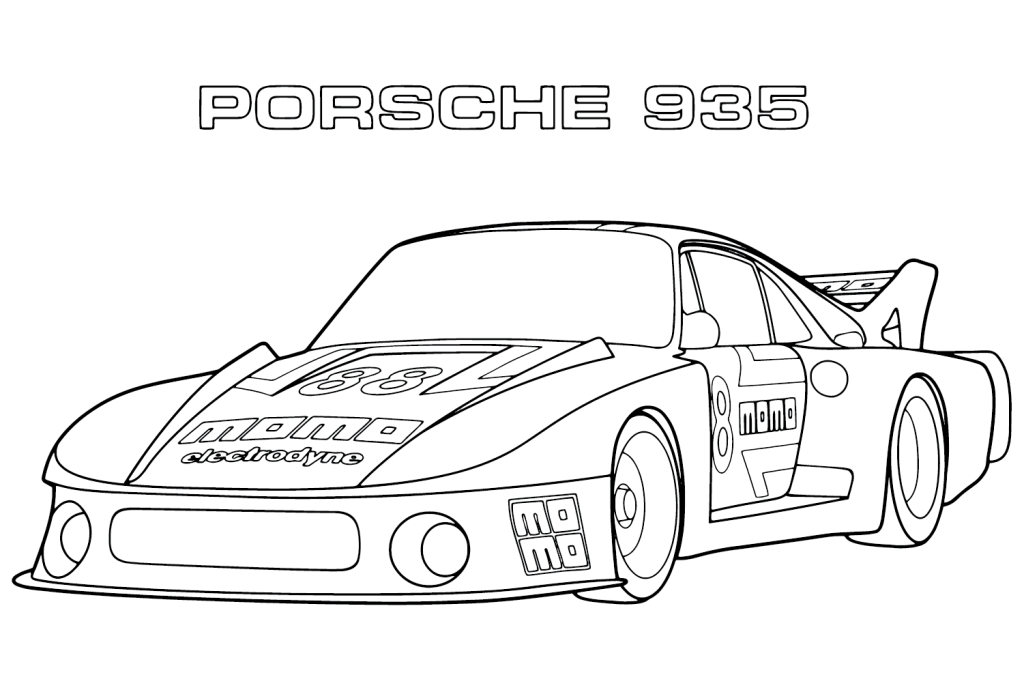 Desenho de Porsche para imprimir