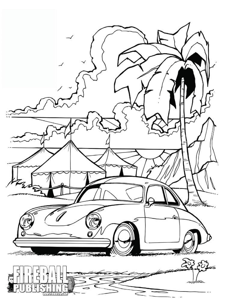 Desenho de Porsche para imprimir