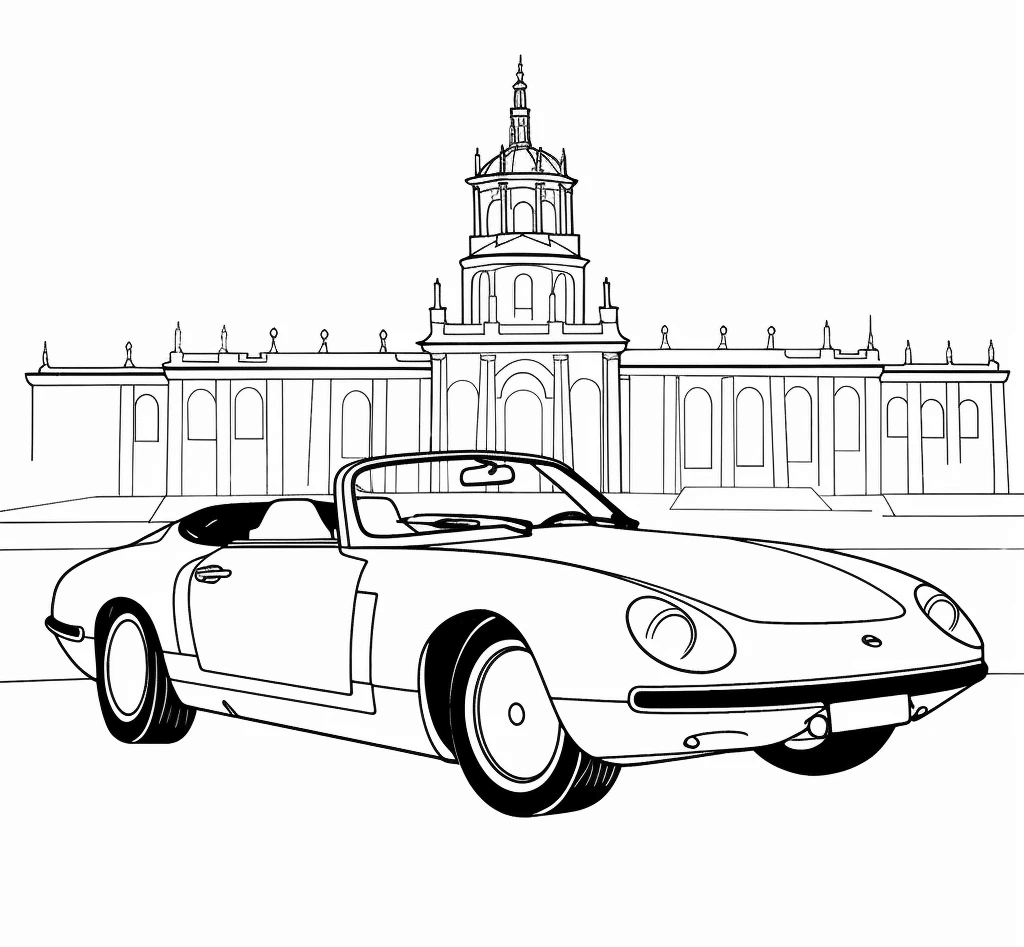 Desenho de Porsche para imprimir