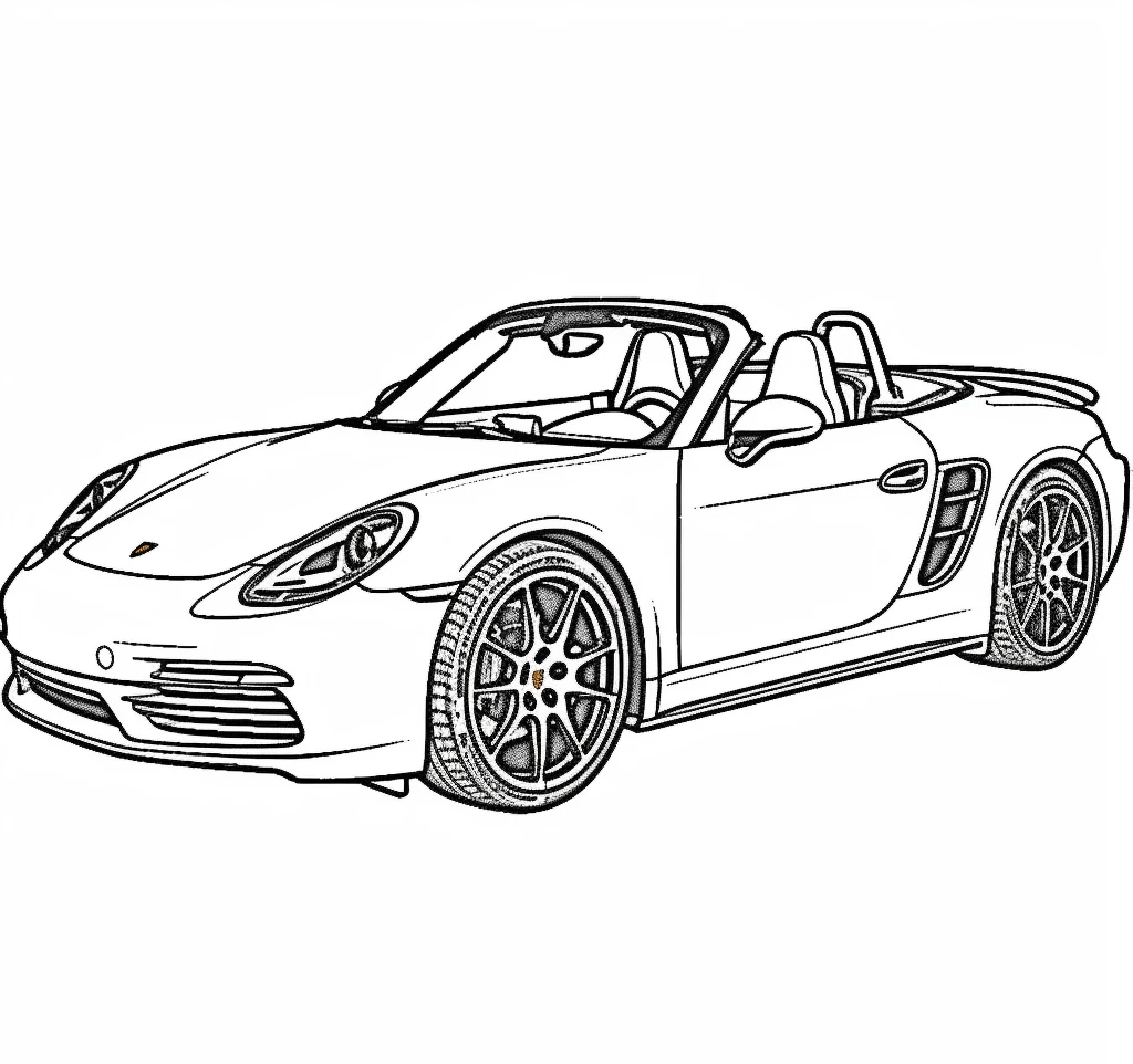 Desenho de Porsche para imprimir