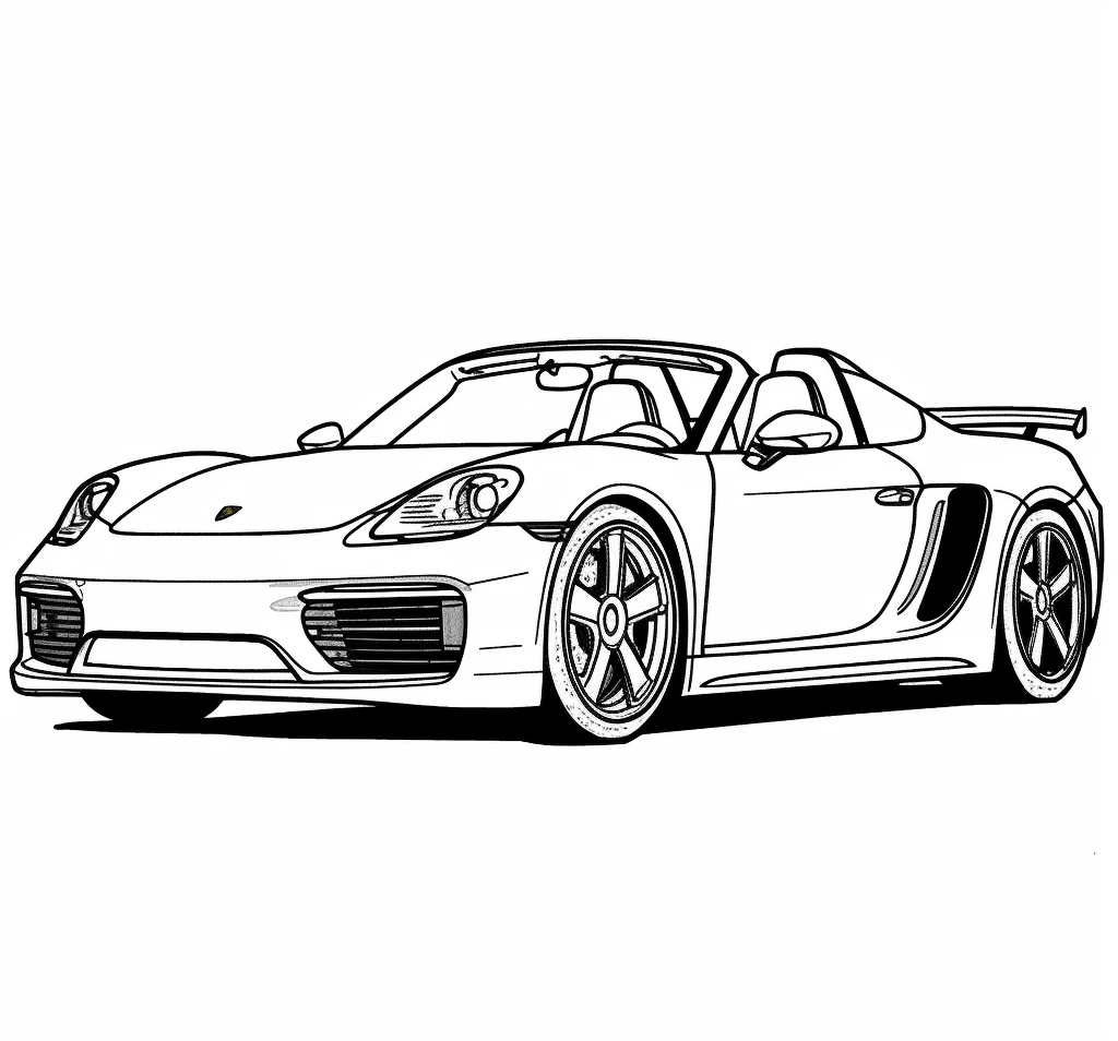 Desenho de Porsche para imprimir