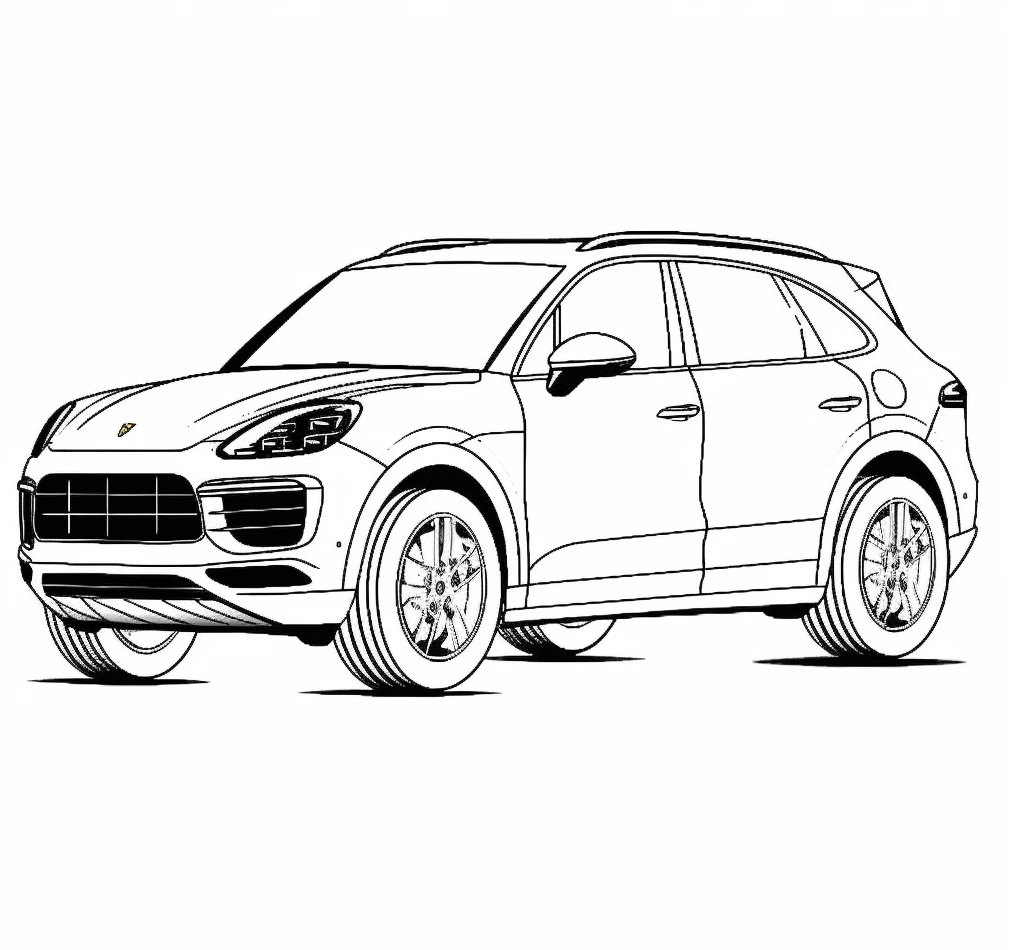Desenho de Porsche para imprimir