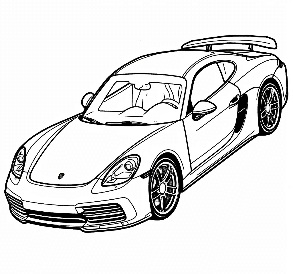 Desenho de Porsche para imprimir