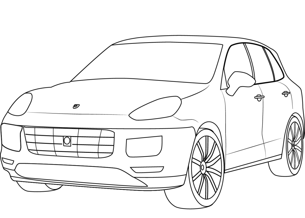 Desenho de Porsche para imprimir