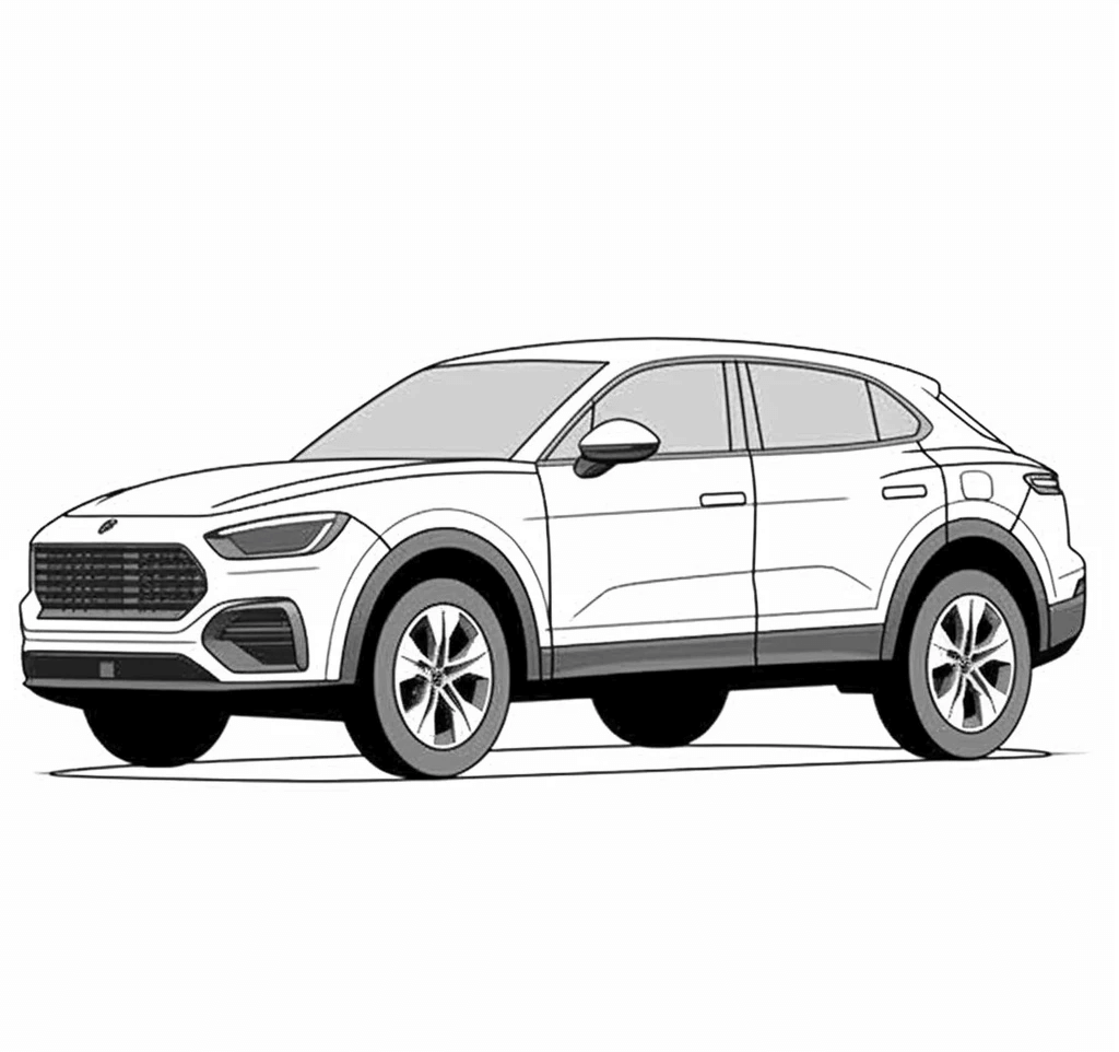 Desenho de Porsche para imprimir