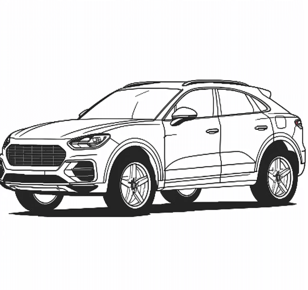 Desenho de Porsche para imprimir