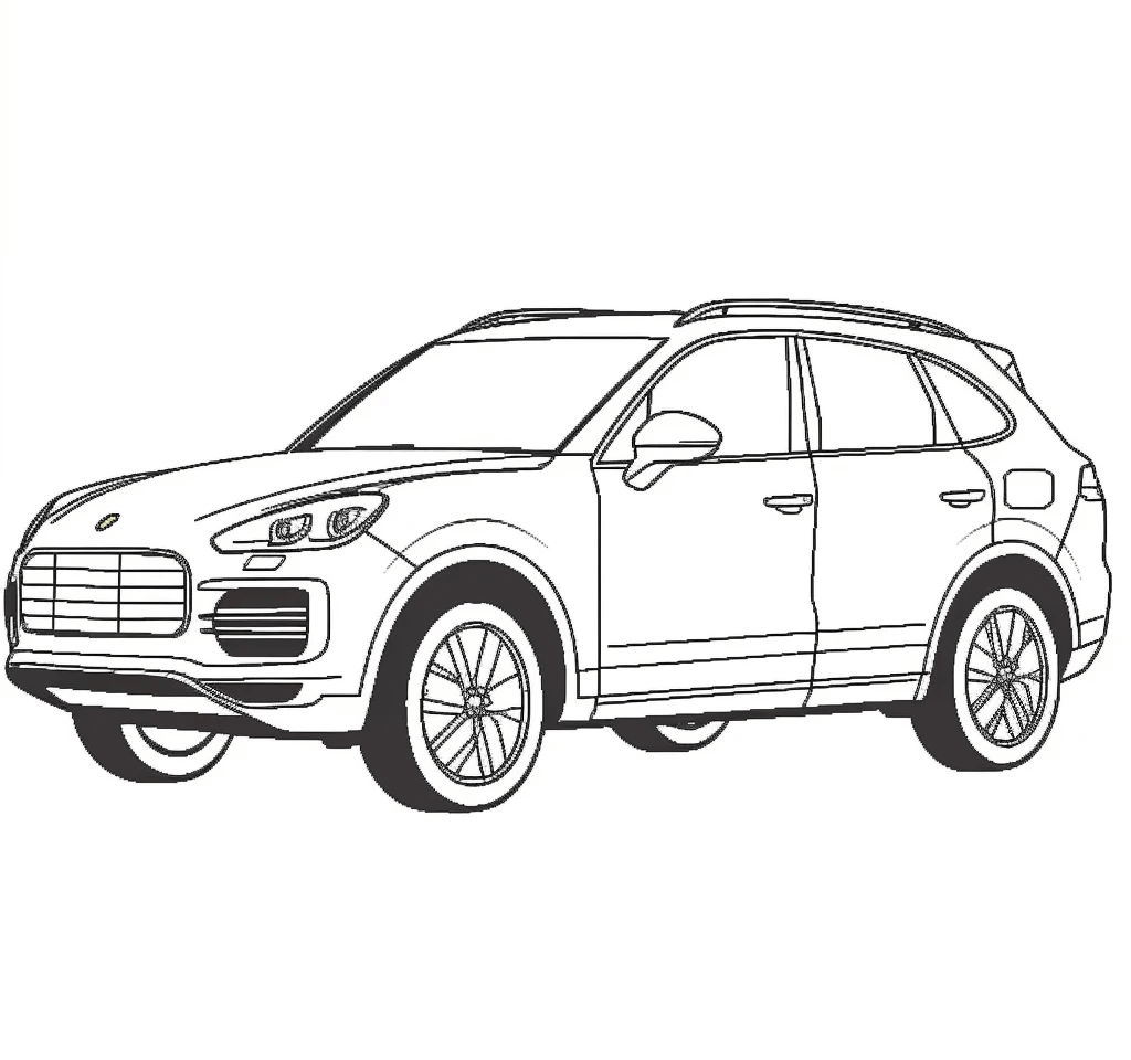 Desenho de Porsche para imprimir