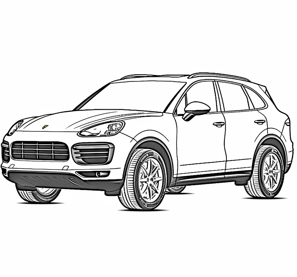 Desenho de Porsche para imprimir