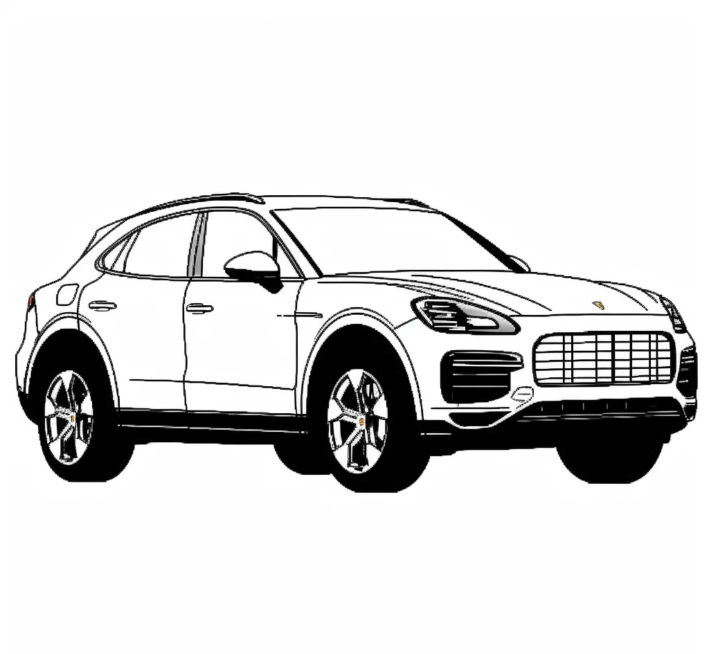 Desenho de Porsche para imprimir