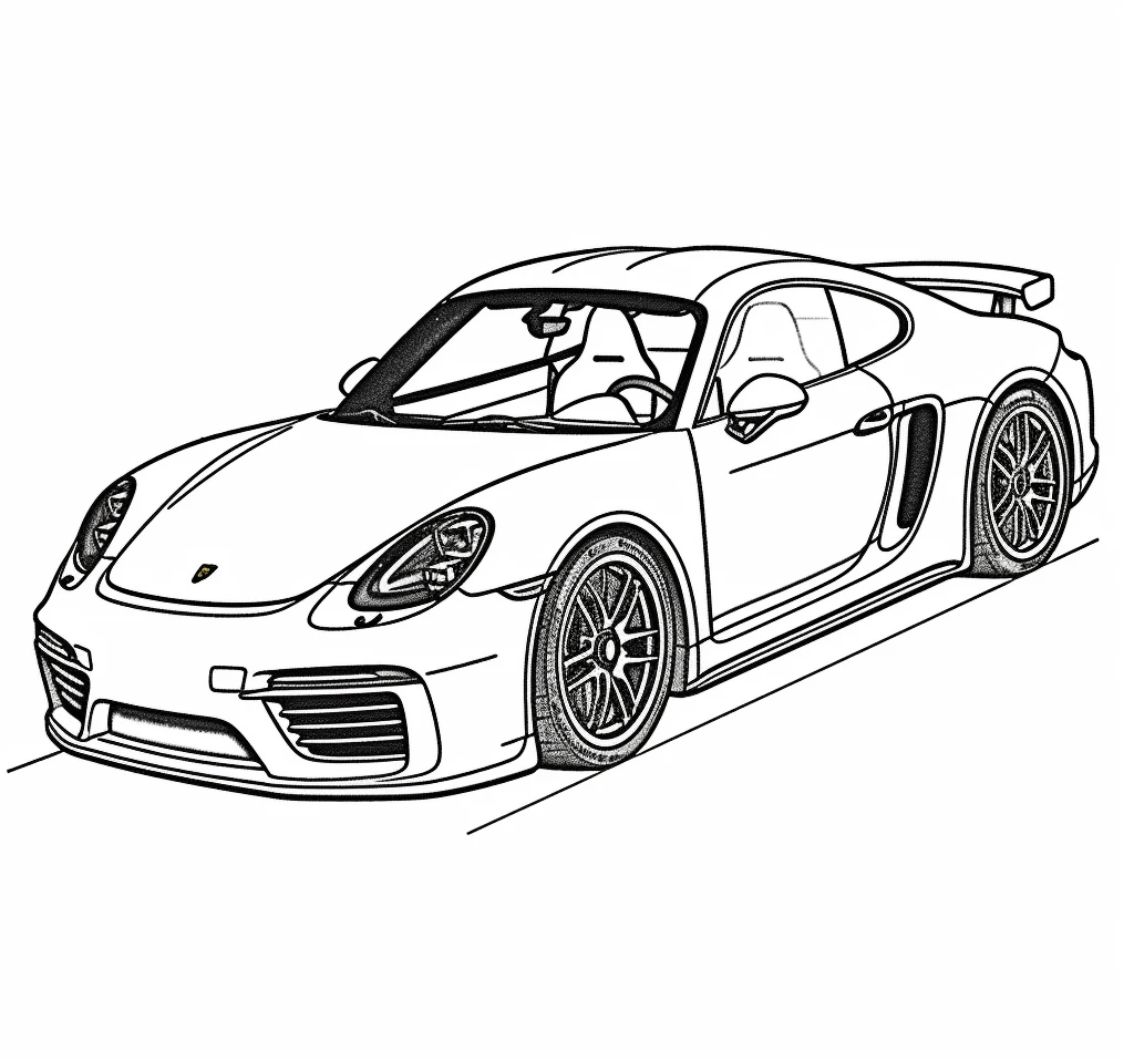 Desenho de Porsche para imprimir