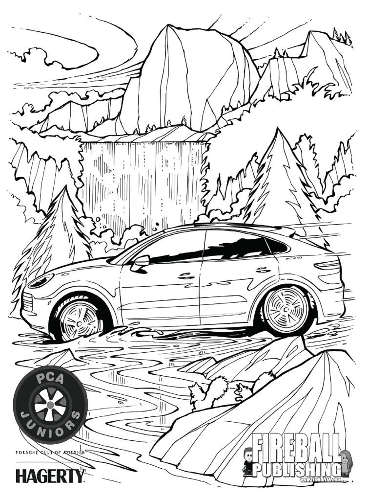 Desenho de Porsche para imprimir